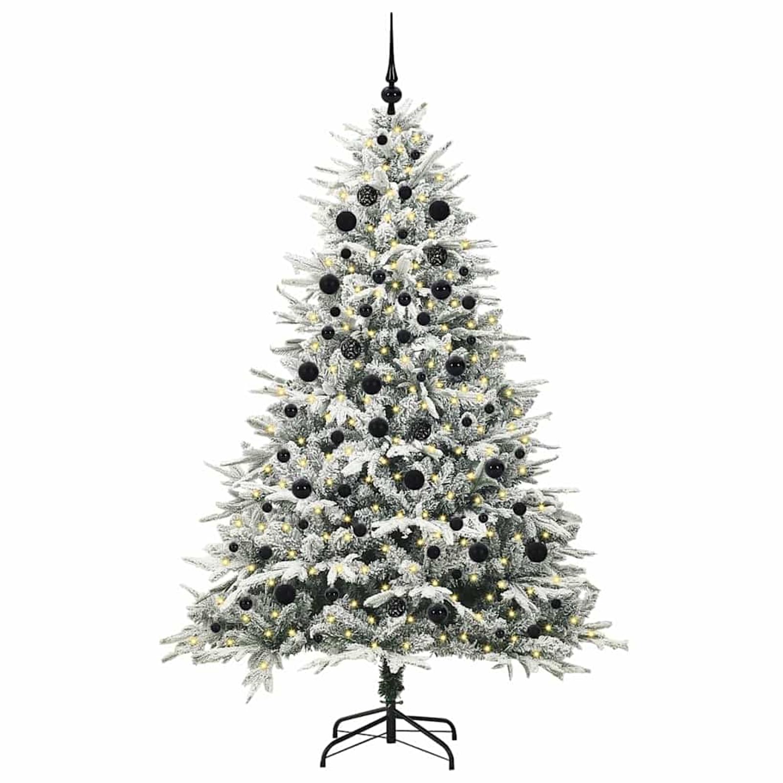 Árbol de Navidad Artificial Moderno LED con Base de Metal - Blanco Cálido