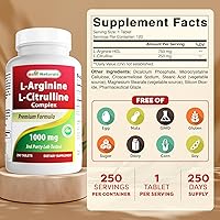Vista 2 de Best Naturals Tabletas complejas L-arginina L-citrulina, 250