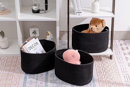 Miniatura 6 de CubesLand Cestas organizadoras de almacenamiento de juguetes para estantes o estantes, cesta tejida para organizar, cesta de decoración para sala de