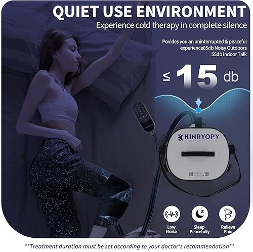 Miniatura 5 de Máquina de terapia de frío con temporizador programable, máquina de hielo portátil para rodilla después de la cirugía (hombrera + máquina)