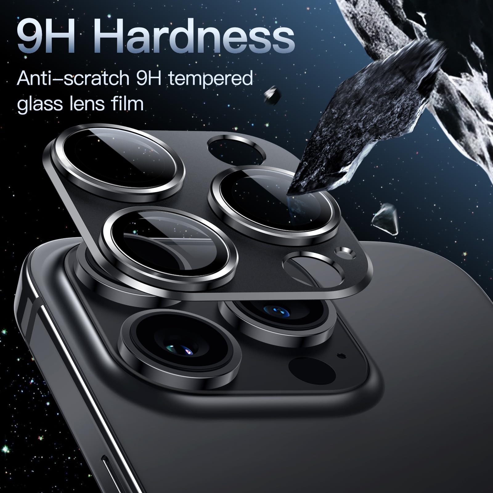 Pellicola Vetro Temperato JETech Per Fotocamera IPhone 14 Pro/Pro Max - 9H | Pacco Da 3 | Anti-Graffio - Foto 2