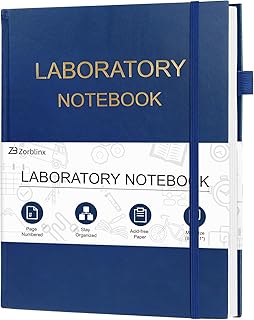 Lab Notebook - Chemistry Laboratory Notebook for Student, Professional Engineering Paper Notebooks for Work 8.5" X 11", Grid Notebook Quad Ruled Science Lab Book for Graphing - Blue
