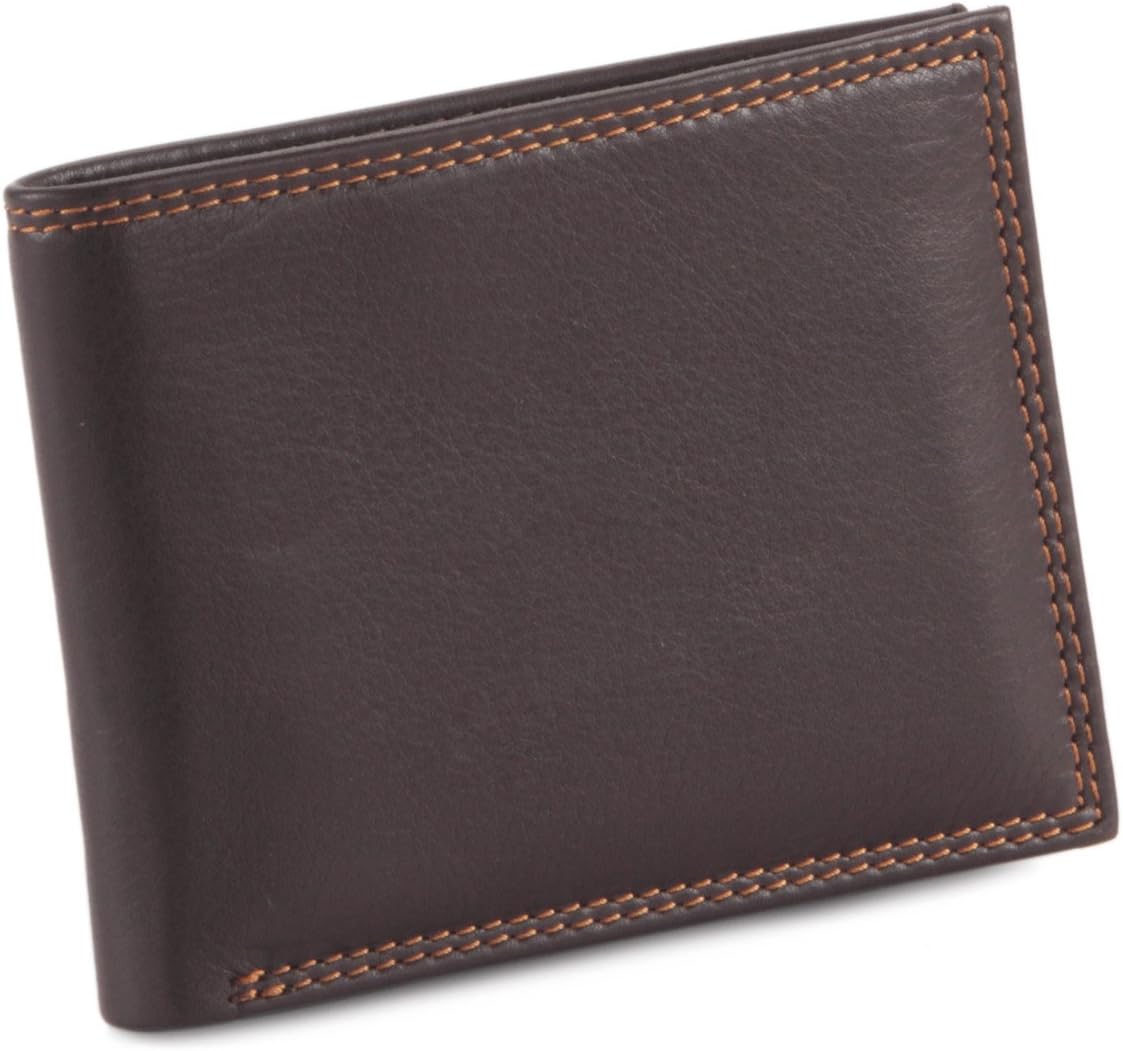 Slim Bi-fold Leather Wallet, Full-Grain Leather Wallet for Men and Women, Wallet with Multiple Card Holders