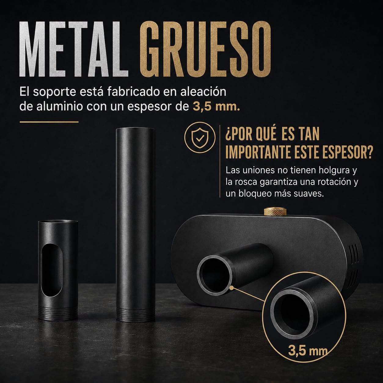 Soporte de techo para proyector – Compartimento de alimentación integrado, carga 10 kg, longitud ajustable 18-48 cm, articulación semiesférica 360°, cable oculto