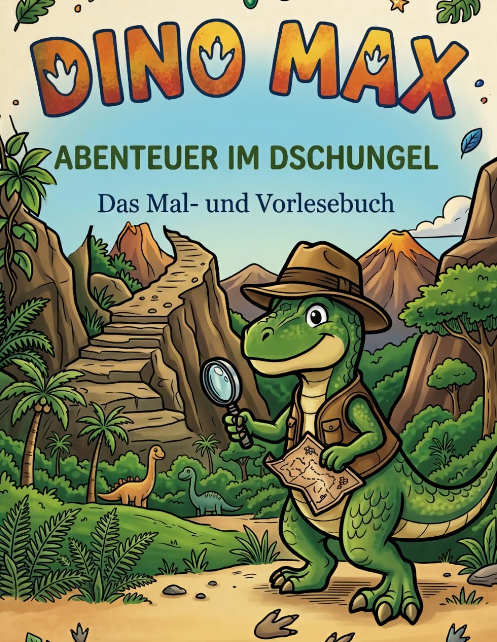 Dino Max Abenteuer im Dschungel: Das Mal- und Vorlesebuch