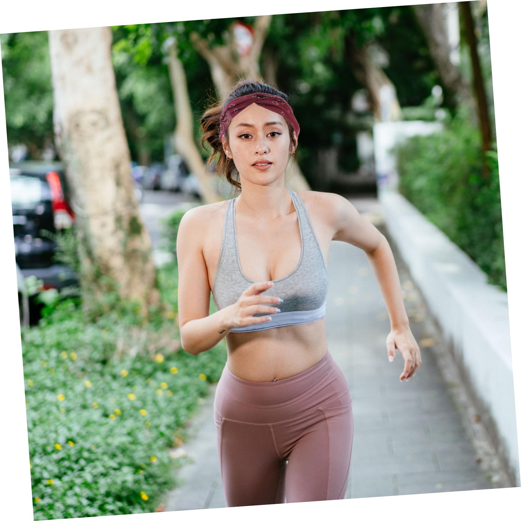 FRCOLOR 3er-sets Luxuriöse Haarbänder Mit Blumenmuster Im Bohemia-stil Bequem Elastisch Für Yoga-workout 3 Stück X 3