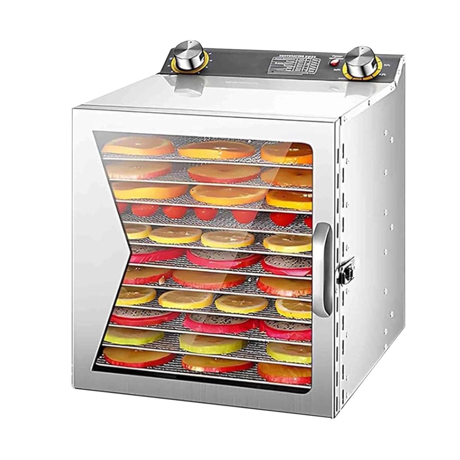 Commercial Food Dehydrator 12 Layers, Stainless Steel Jerky & Fruit Dryer Machine, Adjustable Temp 86℉-194℉, Timer 0-24H for Vegetables, Meat & Seafood