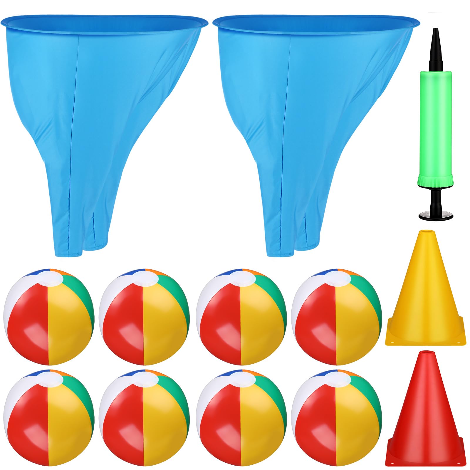 Granny Pants Outdoor-Spielsets enthalten 2 freaky Spiele Hosen mit 8 Hüpfbällen und 2 Markierungshütchen und 1 Luftpumpe, lustige Riesen-Party-Hof-Spiele für Feldtag, Familie, Erwachsene