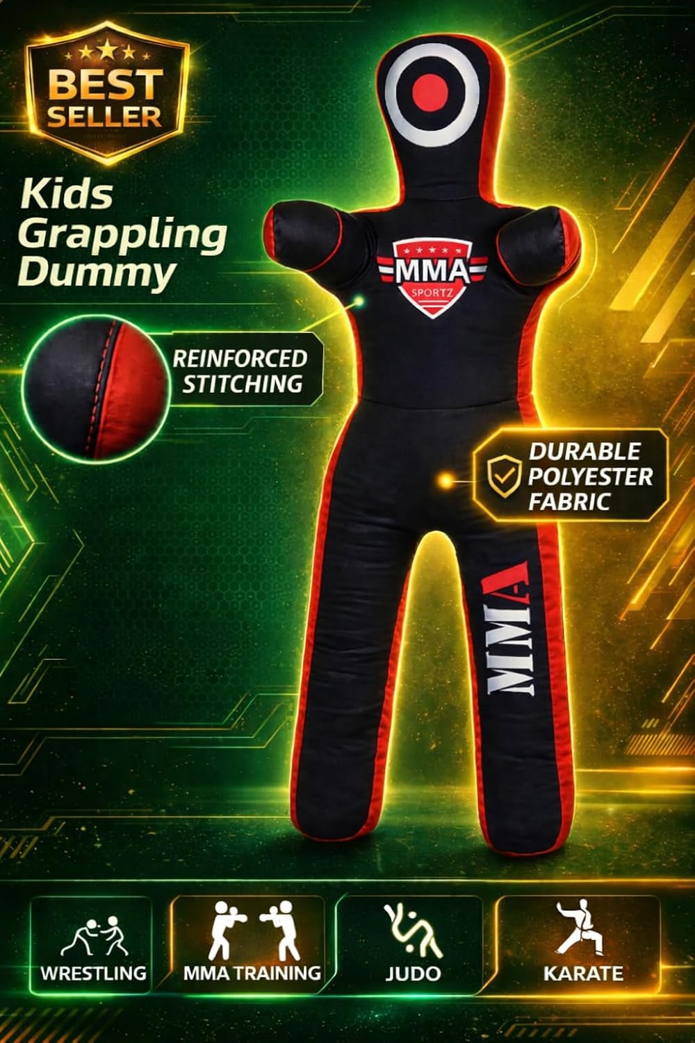 MMA Sports Brazilian JIU Jitsu Grappling Submission Throwing Dummy Punching Heavy Bag Kick Boxing Dummies UNFILLED