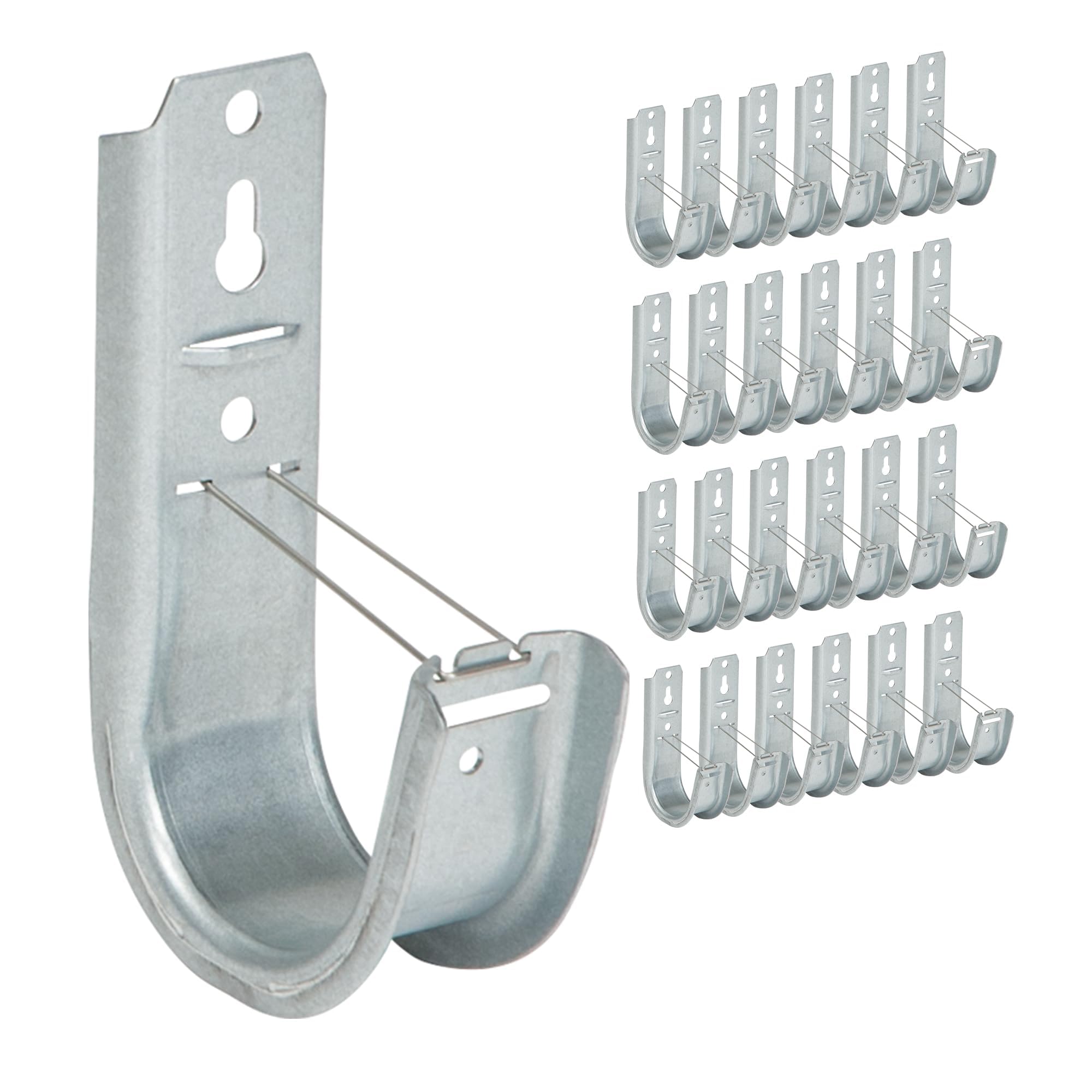 ICC 2-Inch Wall Mount J Hook Cable Management, Retainer Clips, 25-Pack