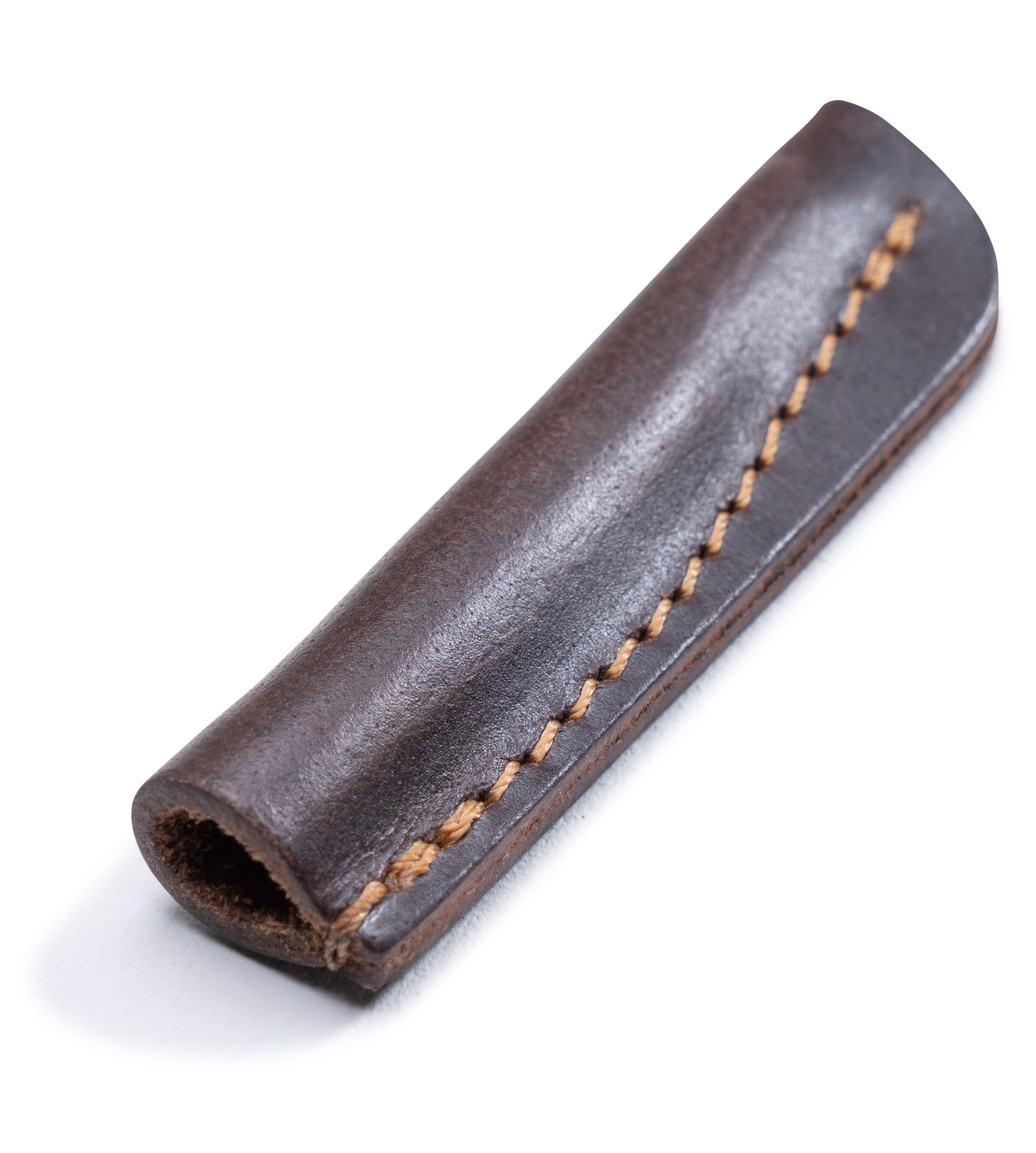 Angus Stoke Coprimatite In Vera Pelle Marrone (3 Pezzi) – Fatto A Mano, Prolunga Per Matita 7,5 Cm - 2