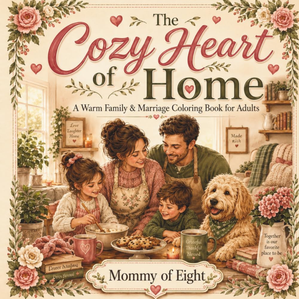 The Cozy Heart of Home: A Warm Family & Marriage Coloring Book for Adults