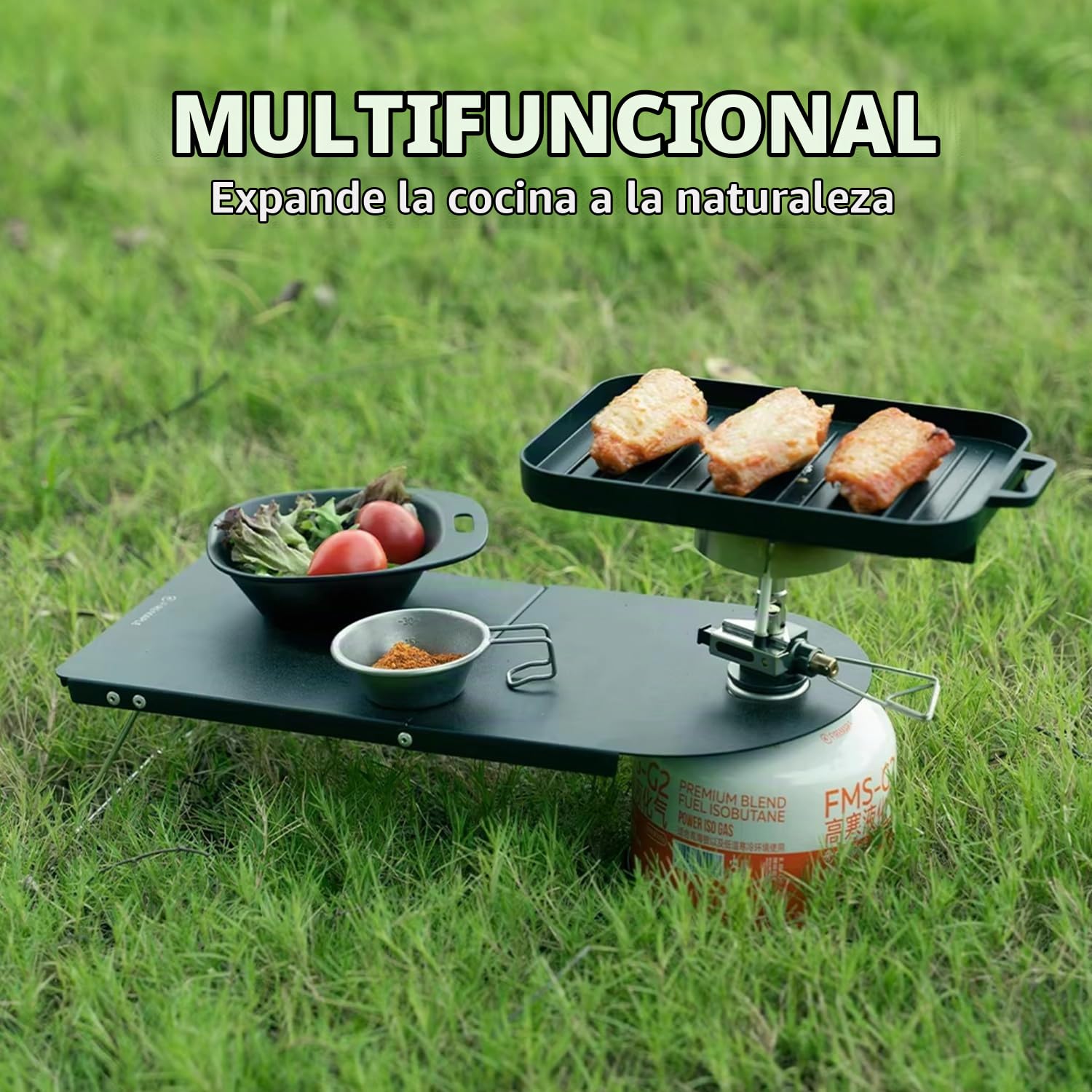 Fire-Maple Petrel Mesa Plegable Ultraligera, Mesa de Camping de Aleación de Aluminio Compacta para Salidas en Solitario, Senderismo y Acampada Silvestre, Pesa Solo 191g