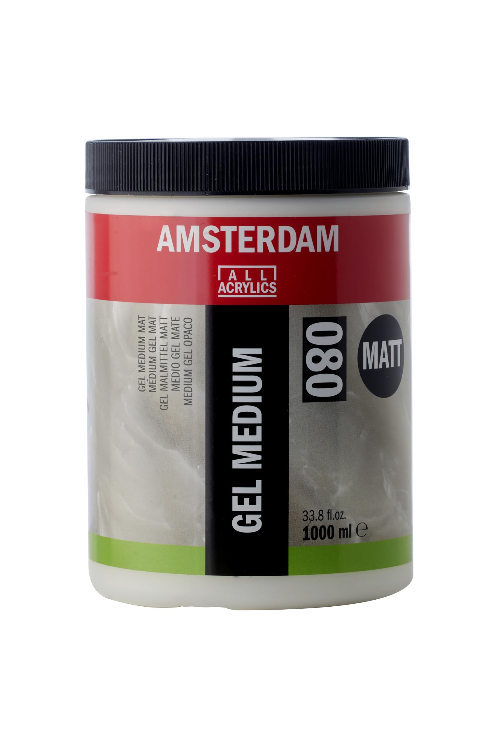 Amsterdam-Gelmittel - Gel Medium Matte - 1000 ml Tiegel - Verdickt Acrylfarbe - Geeignet für Mischtechniken - Wasserfestes Finish - Ideal für Künstler und Bastler