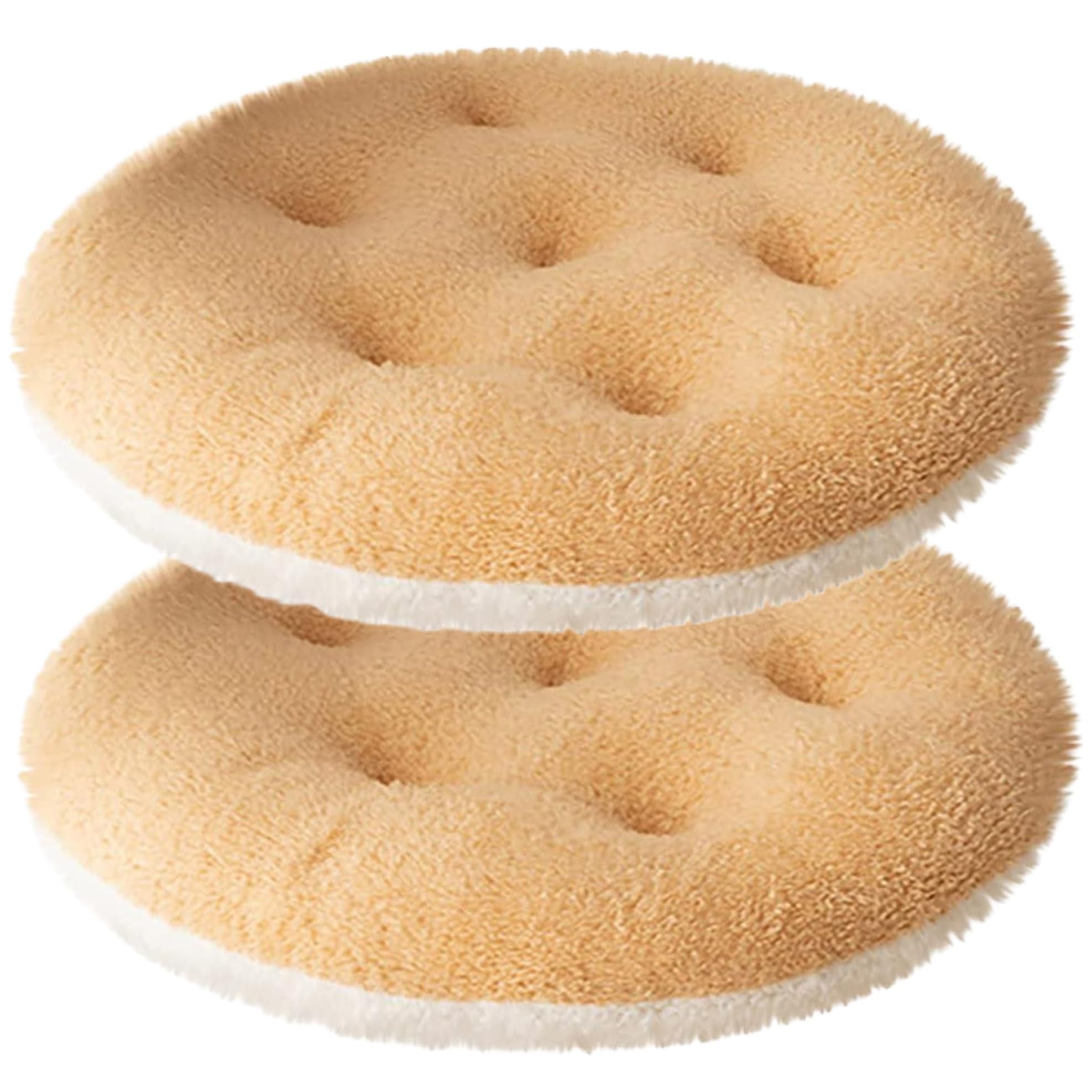 Coussin de chaise Sherpa épais et résistant thermique siège rond minimaliste en coton lot de 2