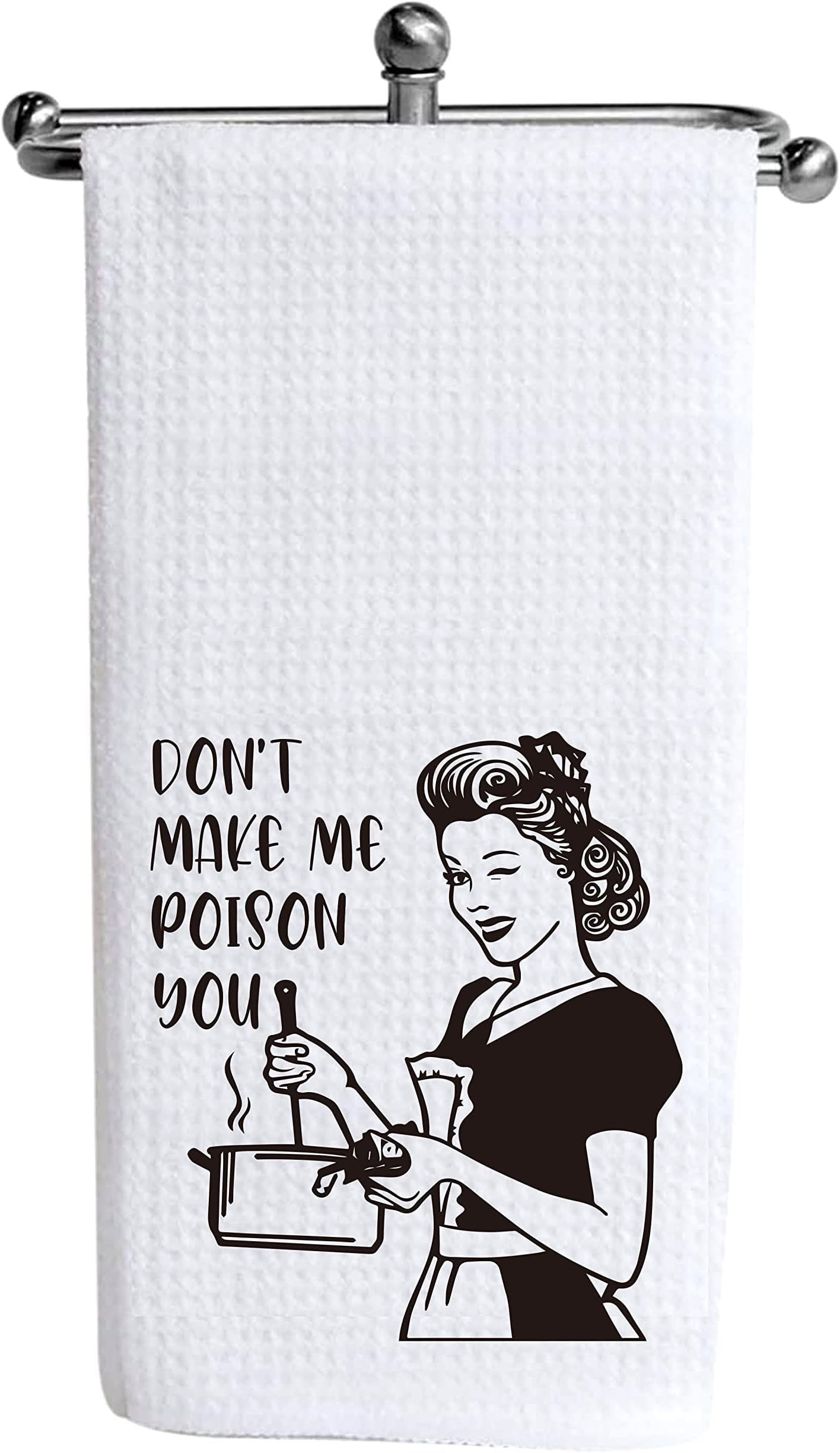Funny Kitchen Tea Towels for Kitchen Cute Flour Sack Towels Fun Dish Towel for Oven Bathroom Decor