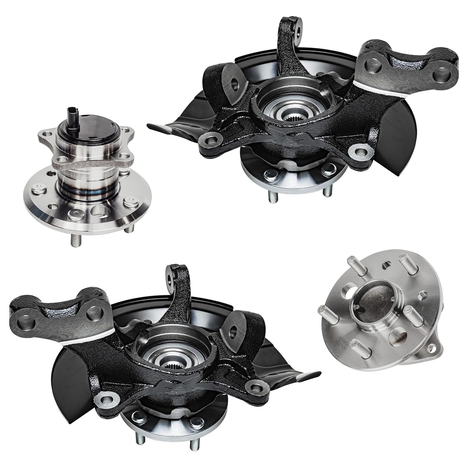 Detroit Axle - 2.4L US Built 4-Wheel ABS Knuckle Kit for 04-06 Toyota Camry