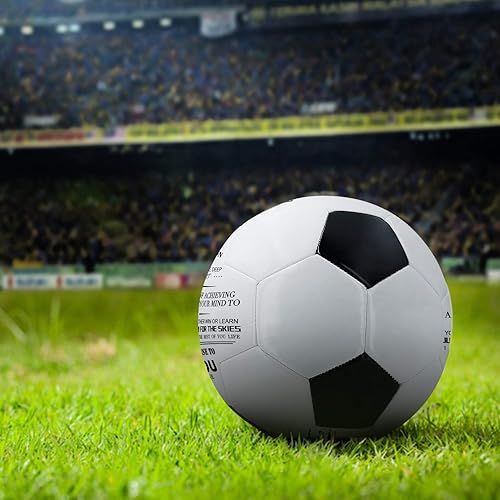 Miniatura 4 de KWOOD Balón de fútbol clásico personalizado, pelota de fútbol grabada con bomba de primera calidad para entrenamiento y práctica de recreación,