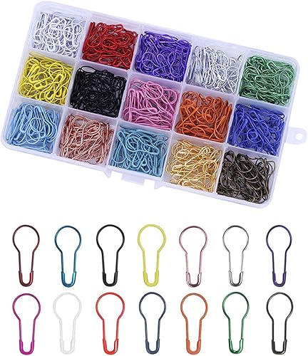 BetterJonny - 750 pines de bombilla, pasadores de seguridad de metal Calabash en forma de pera para marcadores de puntada de punto, costura de ropa,