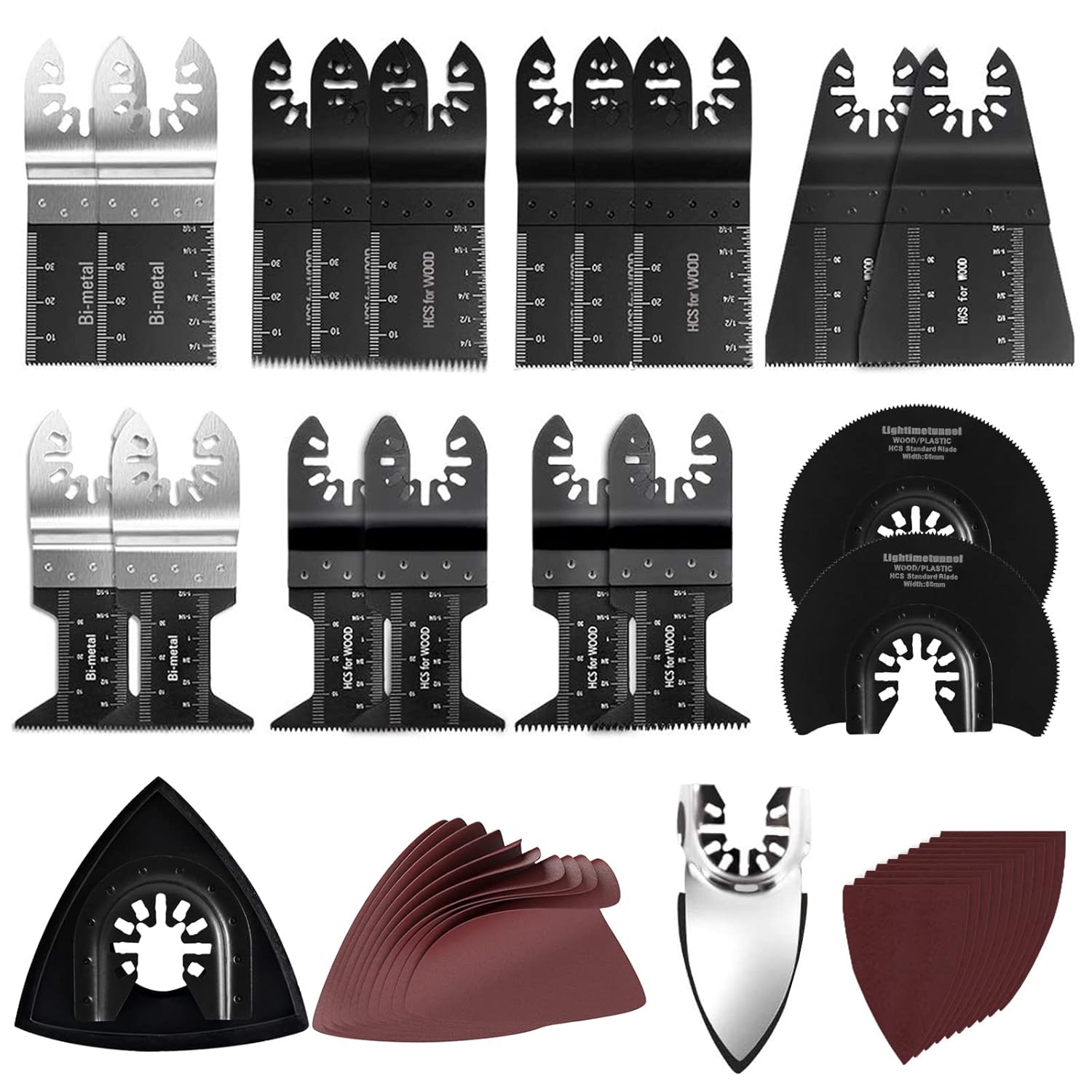 Oscillating Saw Blades 40 PC Oscillating Tool Accessory Kit Sanding