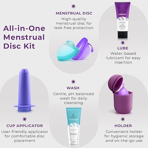 Miniatura 2 de Ecoblossom Disco menstrual reutilizable Copa menstrual Disco de período suave para mujeres diseñado con vaso de silicona flexible de grado médico