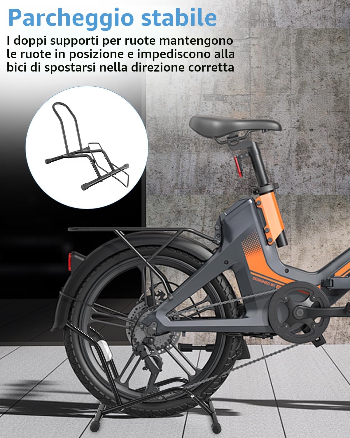 Huifoo Cavalletto Supporto Parcheggio Bici, Cavalletto per Bicicletta da 16 a 29 Pollici, Supporto Professionale per Bicicletta, per Mountain Bike Bici da Strada MTB