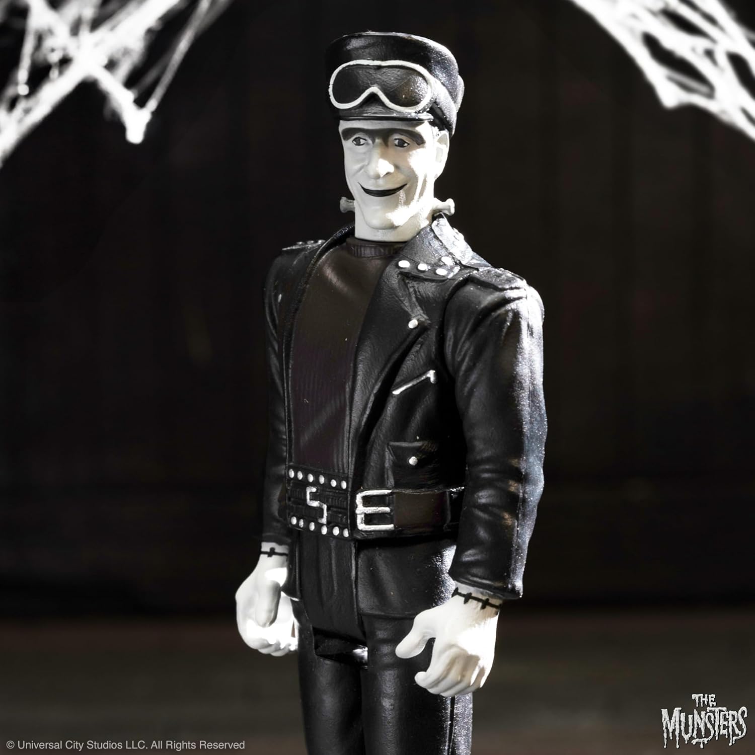 Super7 The Munsters Hot Rod Herman (Grayscale) Reaction Figure - 3.75" The Munsters Action Figure Classic TV Collectibles and Retro Toys