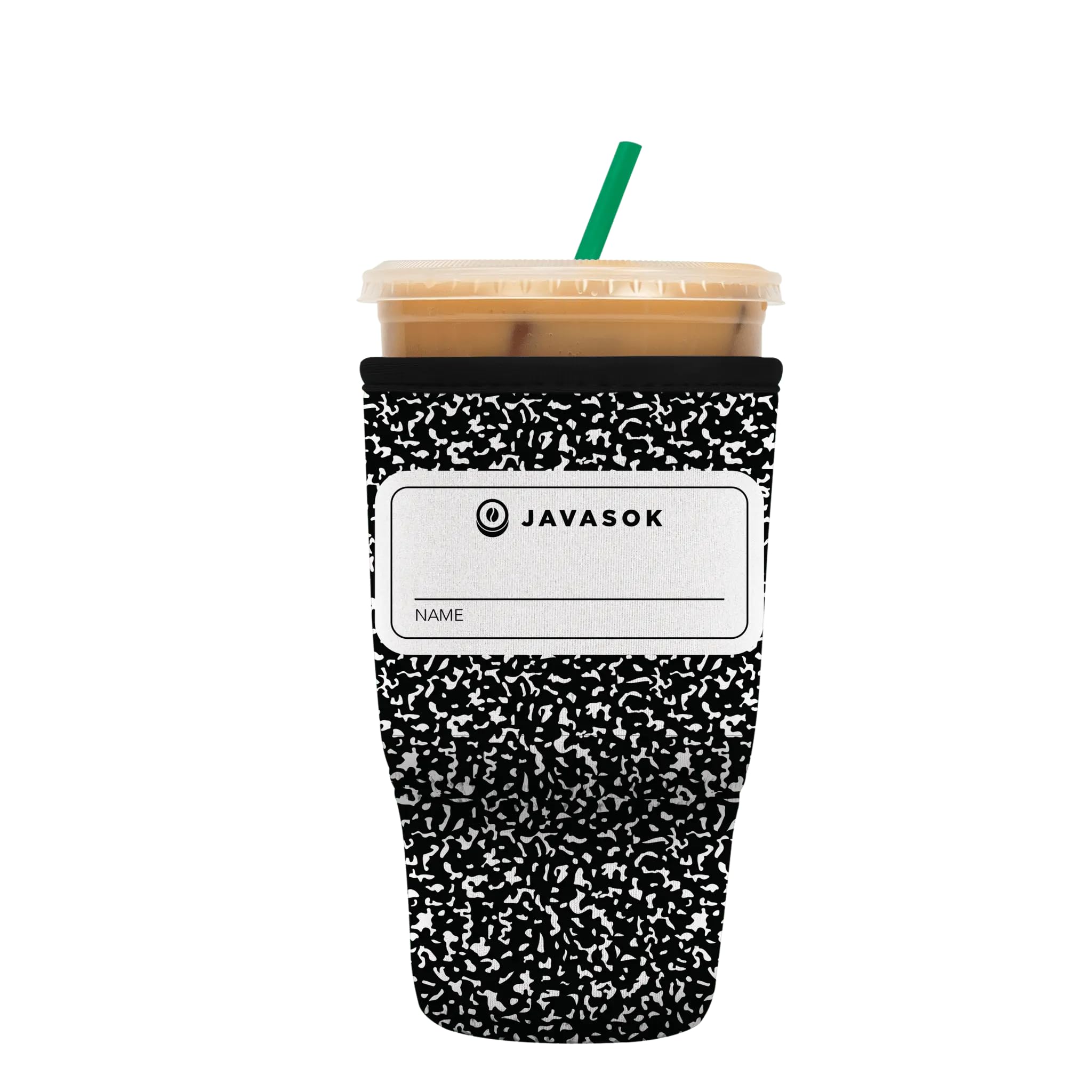 Sok It JavaSok Iced Coffee &amp; Cold Soda Insulated Neoprene Cup Sleeve (Compose Yourself, Large: 30-32oz)