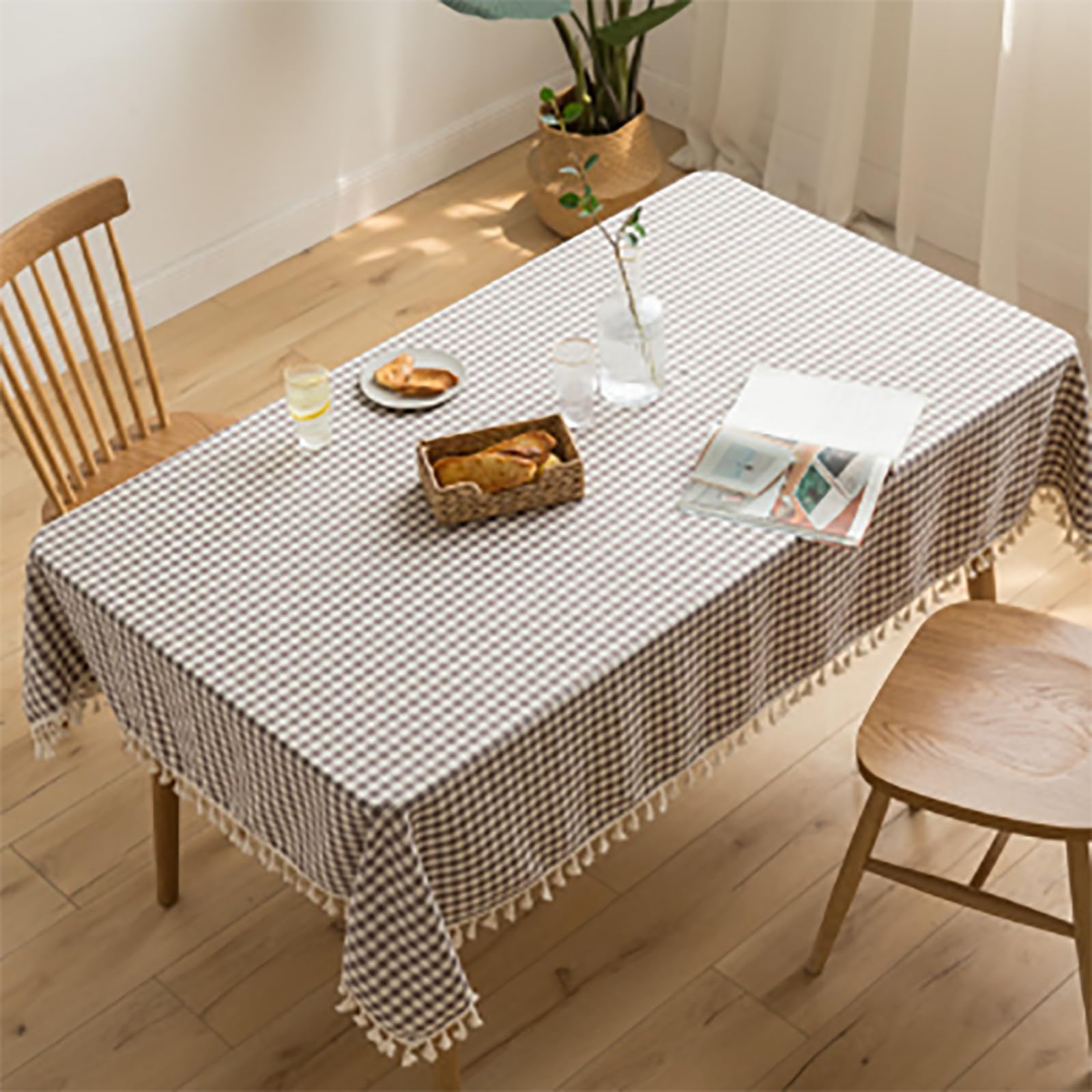 Mantel Antimanchas Rectangular, Manteles Exterior Impermeabl, Cubierta de Mesa Lavable Resistente, para cumpleaños Jardin Exterior Picnic Comedor Concina, Terraza, Otoño