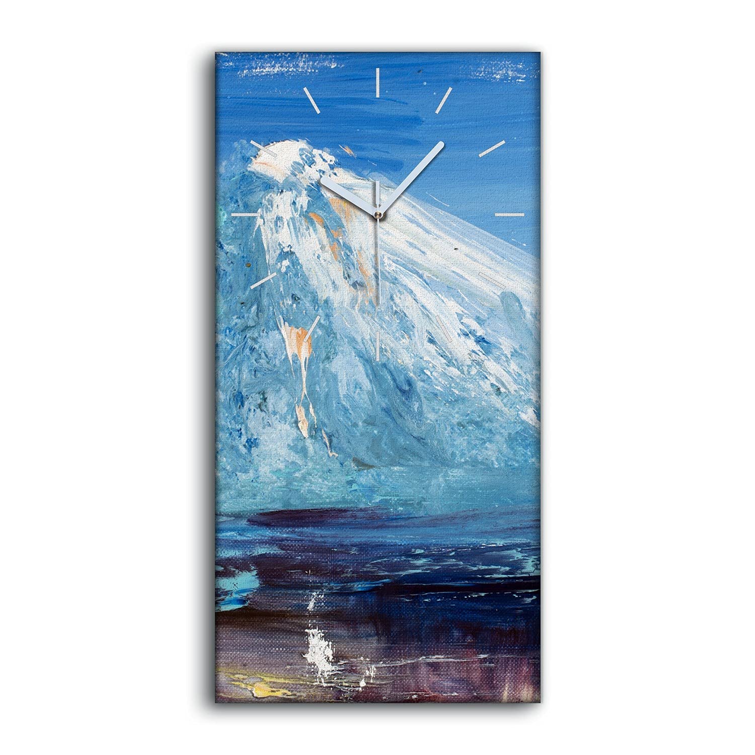Horloge sur Toile Ciel Abstrait de la Montagne 30x60cm Grand Tableau Mural Silencieux