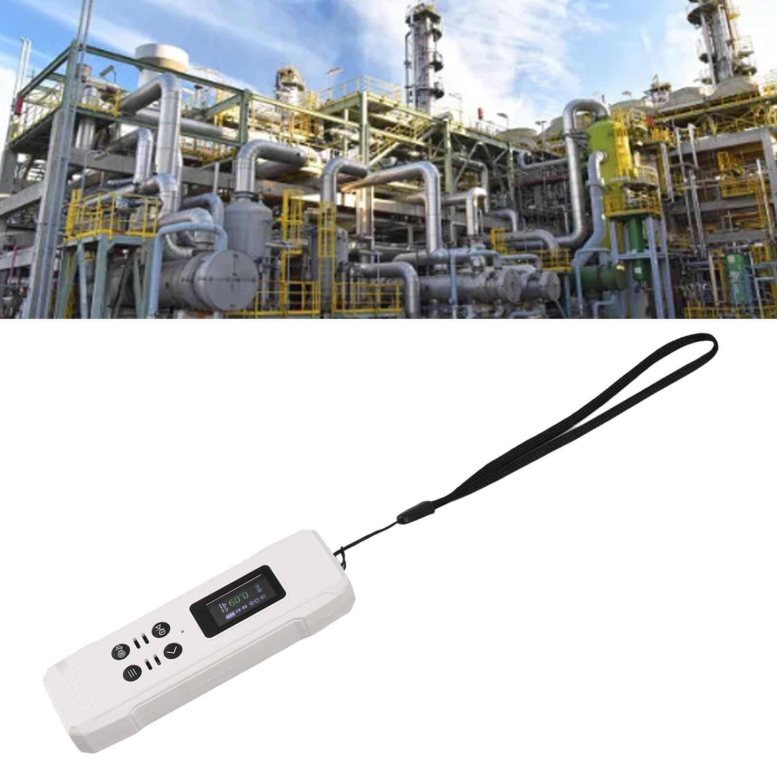 Digital Nuclear Radiation Detector USB Type C Handheld Monitor for Portable Radiation Detection (White)