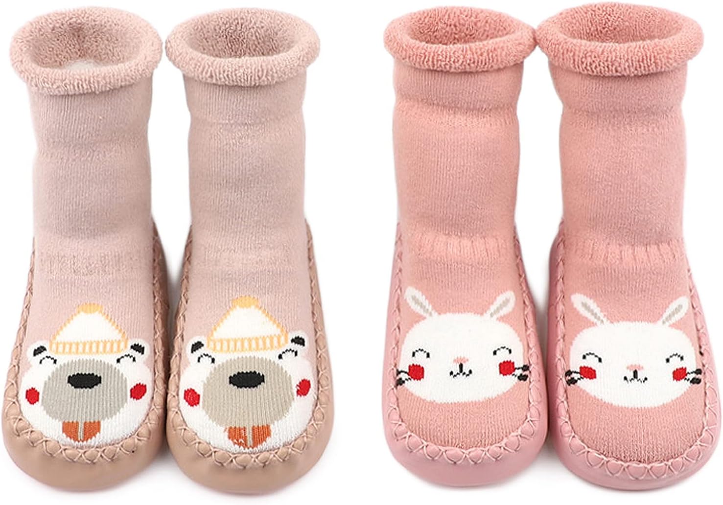 Baby Girls' Anti-Slip Slippers Socks Thick Winter