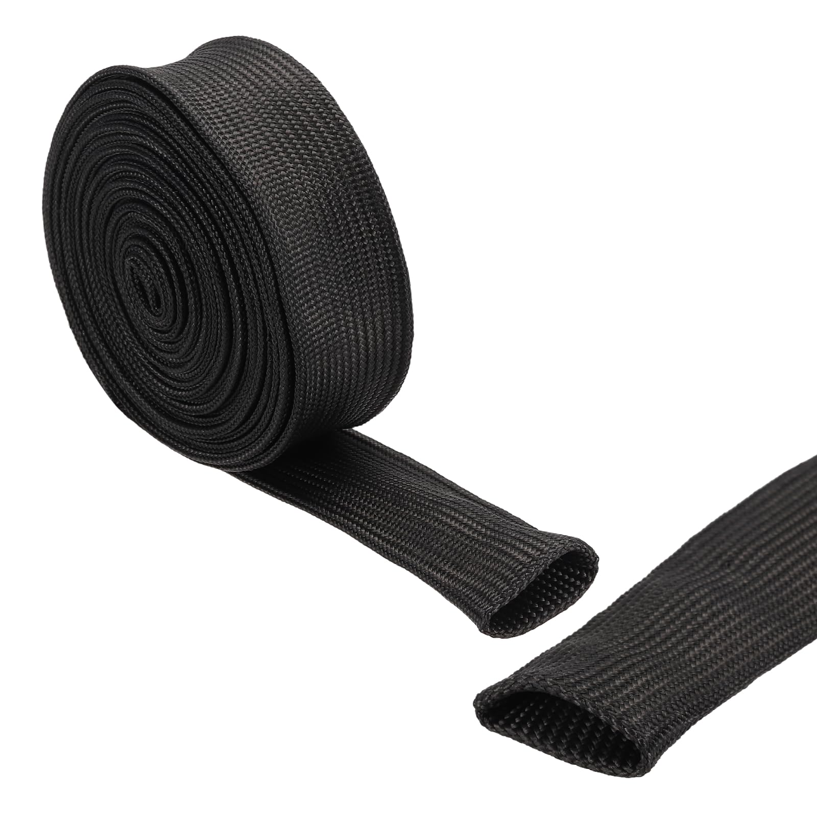 sourcing map Insulation Cable Protector,20mm/0.79 Inch-3m/10 Feet High TEMP Fiberglass Sleeve Black — image 1