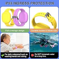Vista 5 de [Paquete de 2] Funda de silicona para Tile Mate impermeable, pulsera para niños, compatible con Tile Mate (2022), pulsera ajustable oculta