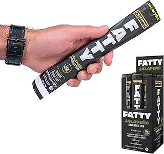 FATTY Meat Sticks, Made with Grass Fed Beef, Pork Raised Without Antibiotics, 13g Protein Per Serving, Jalapeno, 2 oz. (Pack of 20)