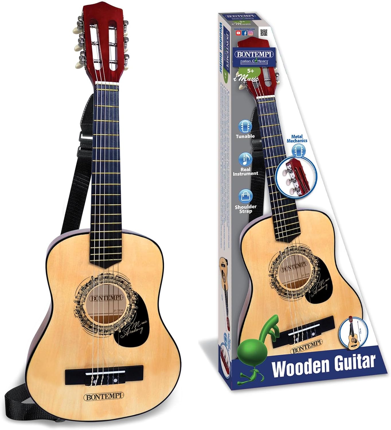 Bontempi - Wooden Guitar, 75 cm (217530)
