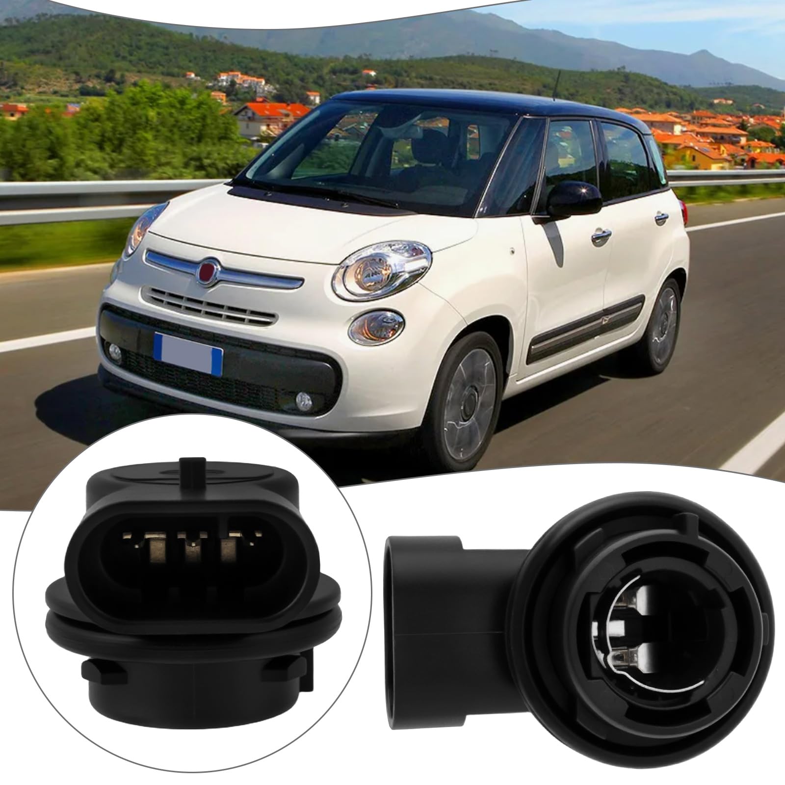 Portalampada per luce di marcia diurna a 3 pin, compatibile con Fiat Panda dal 2012 in poi, 2 pezzi