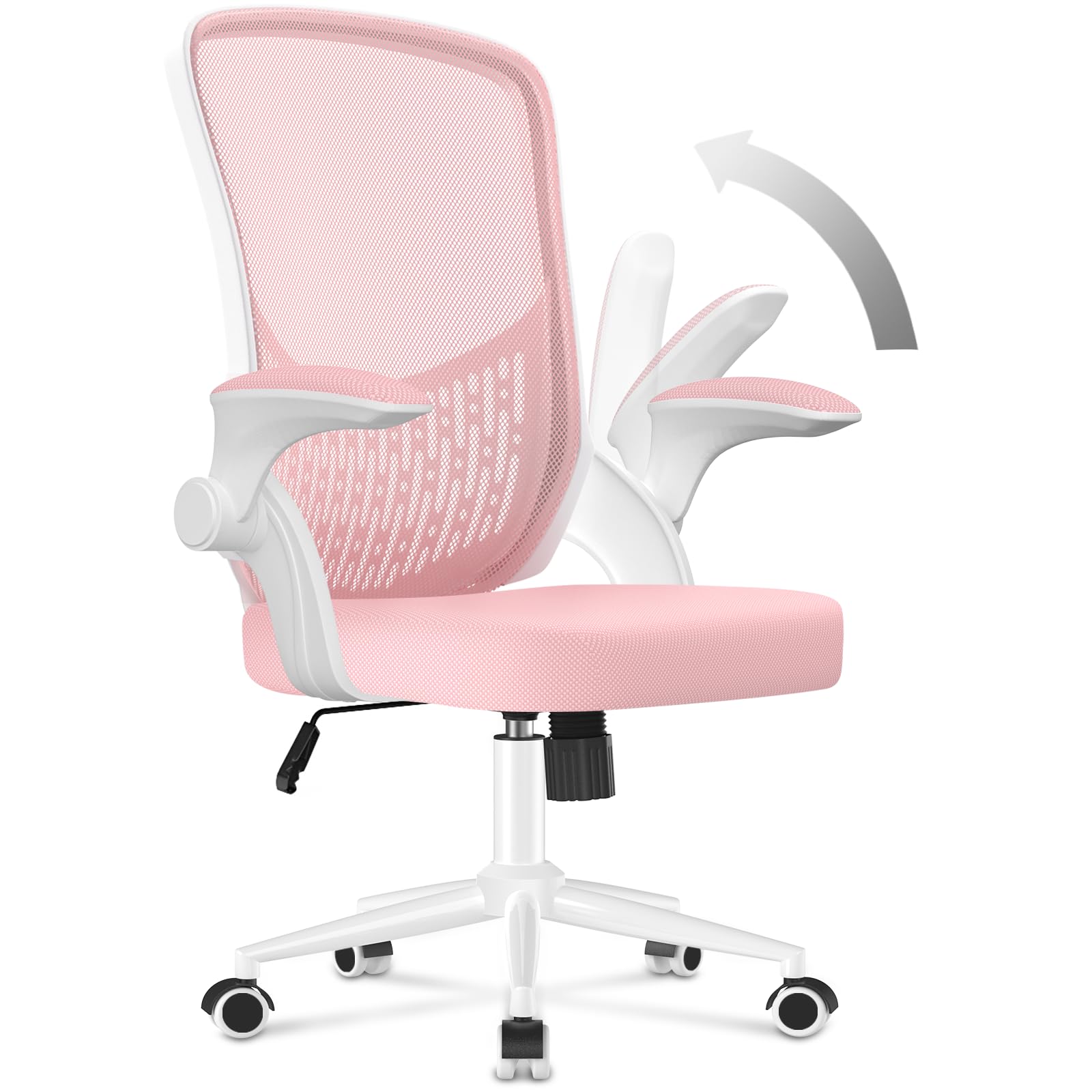Synorla Sedia Da Disegno Ergonomica Alta - Con Schienale In Rete, Supporto Lombare, Braccioli Ribaltabili E Poggiapiedi Regolabile - 2