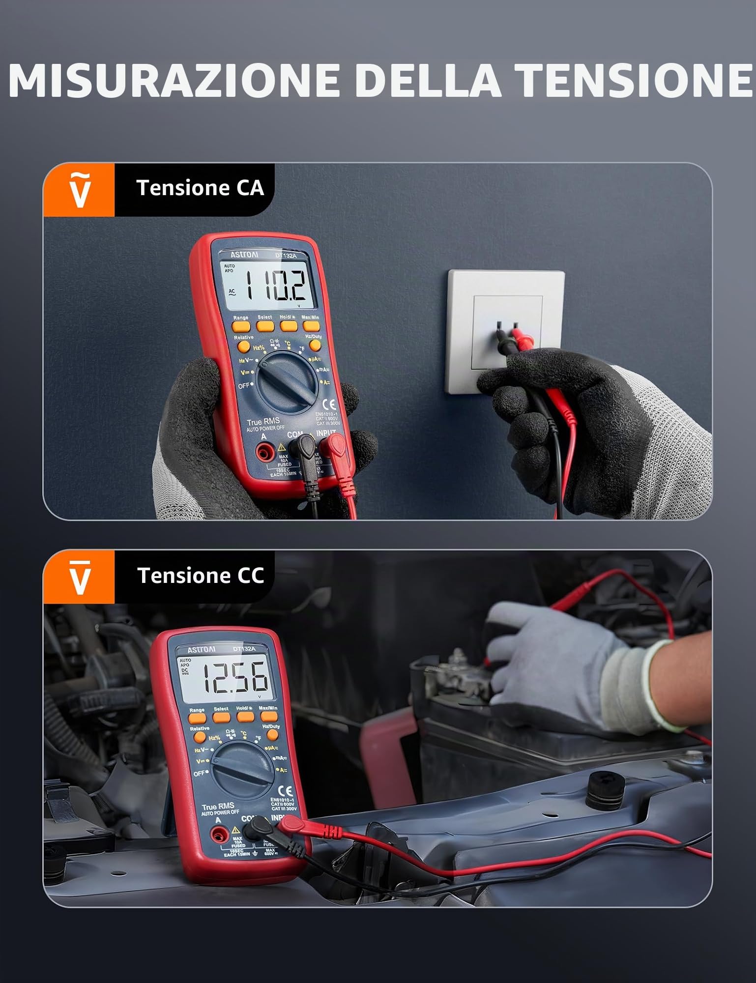 Title: Multimetro Digitale Professionale Automatico AstroAI Tester Digitale Portatile TRMS 4000 Conta NCV Tensione Corrente CC CA Continuità Resistenza Diodo Capacità,Test Live Voltmetro Ohm Amp