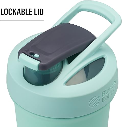 Miniatura 4 de BlenderBottle Strada Sleek Shaker Cup - Botella de agua aislada de acero inoxidable con batidor de alambre, 25 onzas, Sangria Ombre