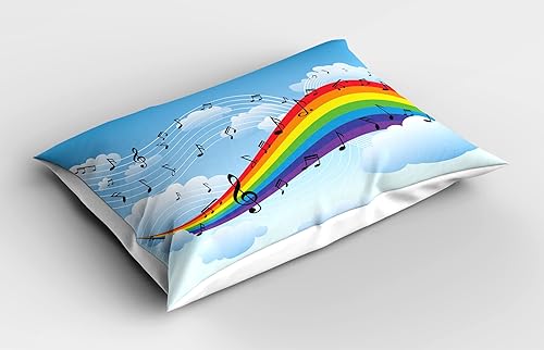 Miniatura 6 de Ambesonne Funda de almohada para amantes de los perros, siluetas de diferentes razas de perros, Chow Chow Shepherd Pinscher Spaniel, funda de