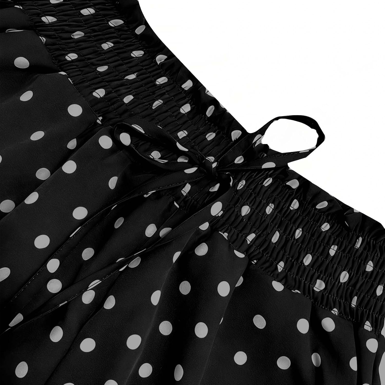 HGps8w Boho Flowy Polka Dots Palazzo Pants for Women Wide Leg Business Casual Work High Waisted Office Trousers with Pockets