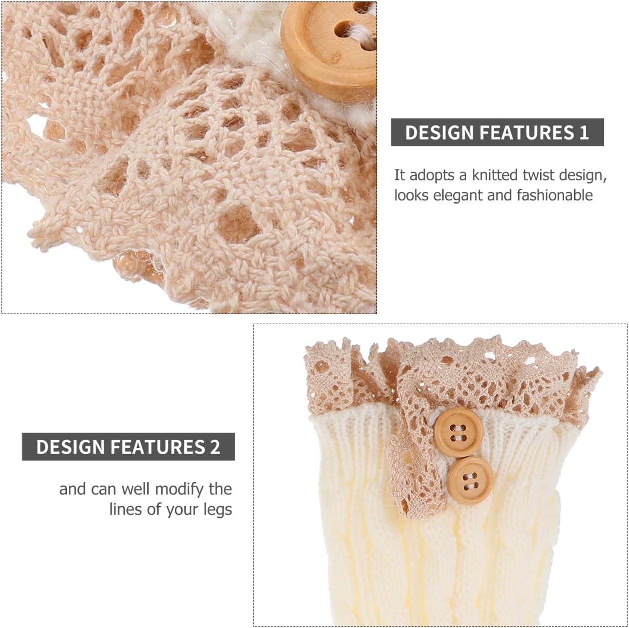 BESPORTBLE Boot Cuffs Crochet Knited Boot Cuffs Topper Socks Cuffs for Women Girls Winter Warm - Image 4