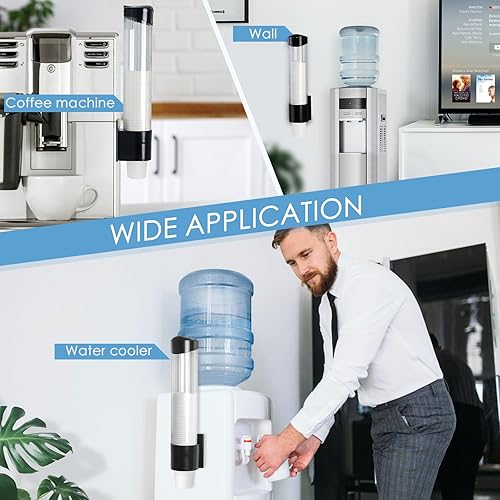 Miniatura 7 de Samhe Dispensador de vasos dispensador de agua, soporte para tazas, removedor automático de papel de 7 onzas  12 onzas, tazas de fondo plano o cono