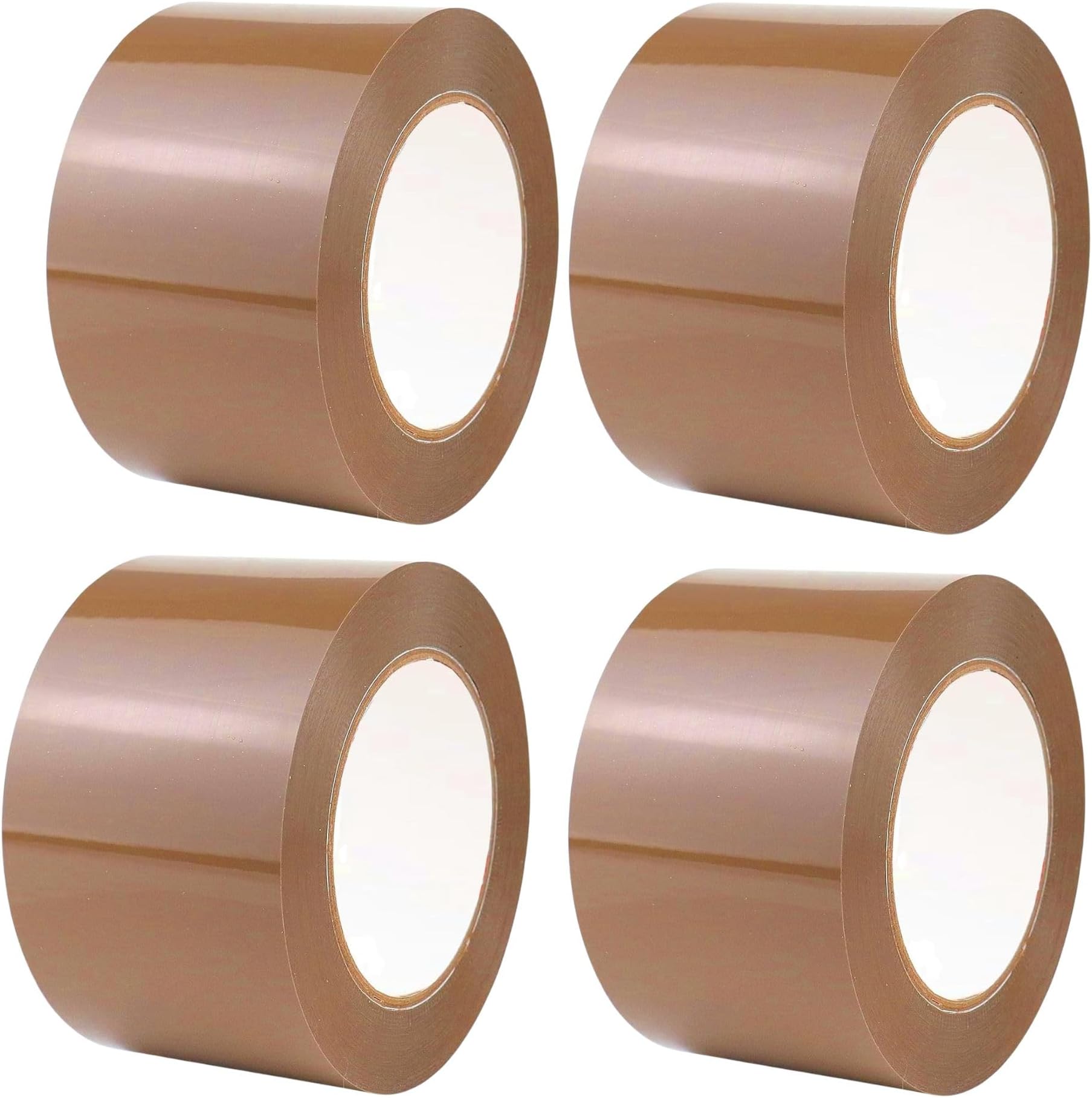 Ein Sof Heavy Duty Gold Category Brown Packing Tape, Packaging Tape Refill Rolls, 4 Rolls 72MMX65MTR for Sealing, Moving, Shipping, Office & Storage (4)