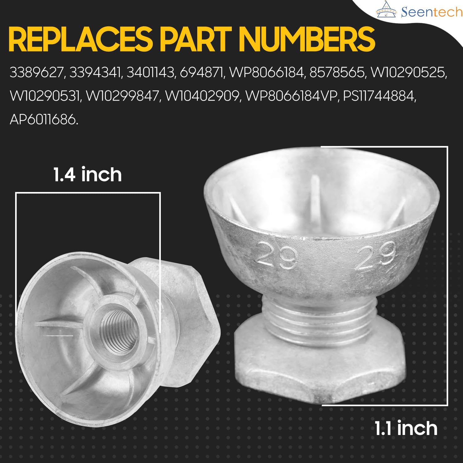 メンテナンス WH14DMRI Amazon.com: 8066184 Dryer Motor Pulley 29 Replacement by Seentech