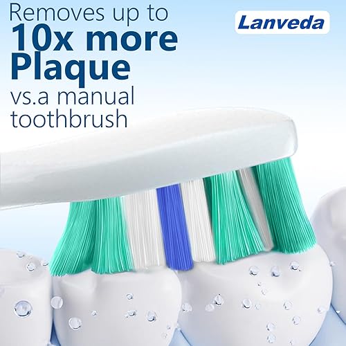 Miniatura 3 de Paquete de 12 cabezales de repuesto para cepillos de dientes Philips Sonicare 4100 6100, cabezales de repuesto C1 C2 para cepillo de dientes