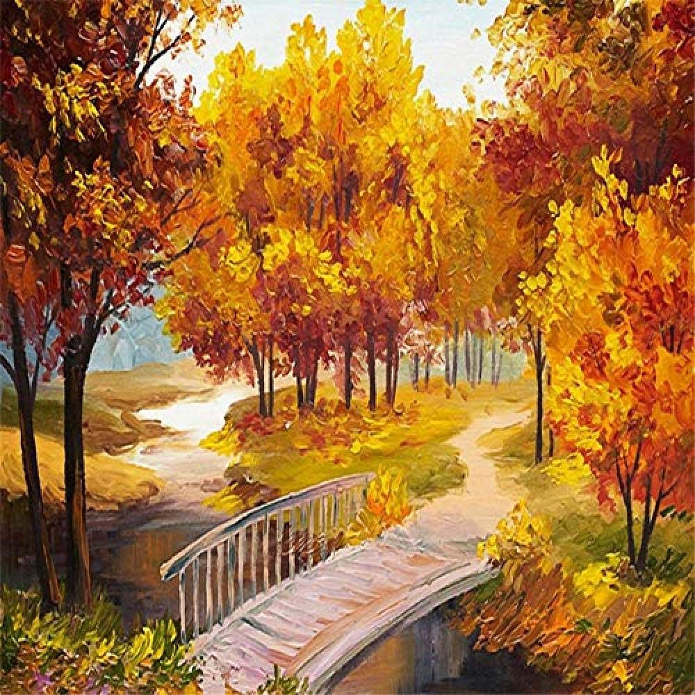 XHXI Dropshipping Colomac Mural Wallpaper Photo Wallpaper Autumn Trees Landscape Painting Backgroud Wall Papel Pinta 3D Wallpaper Paste Living Room The Wall for Bedroom Mural border-300cm×210cm