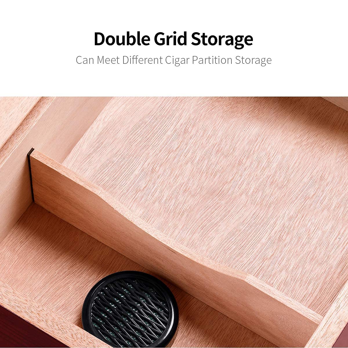 CIGARLOONG Cigar Humidor Holds 4060 Cigars with Hygrometer and