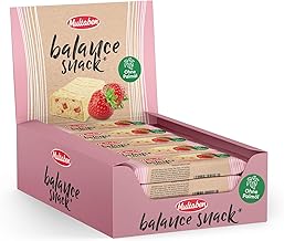 MULTABEN Balance Snack Strawberry Vanilla Energy Bar (18 x 38 g), Protein Bar with 5.7 g Protein per Bar, Protein Bar with Vitamin B6, C, E and Zinc